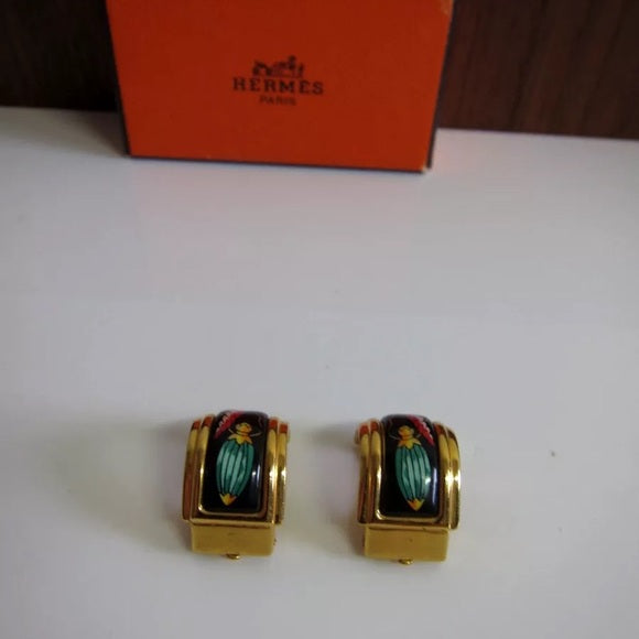 HERMÈS LES FLACONS HUGGIE CLIP BACK EARRINGS