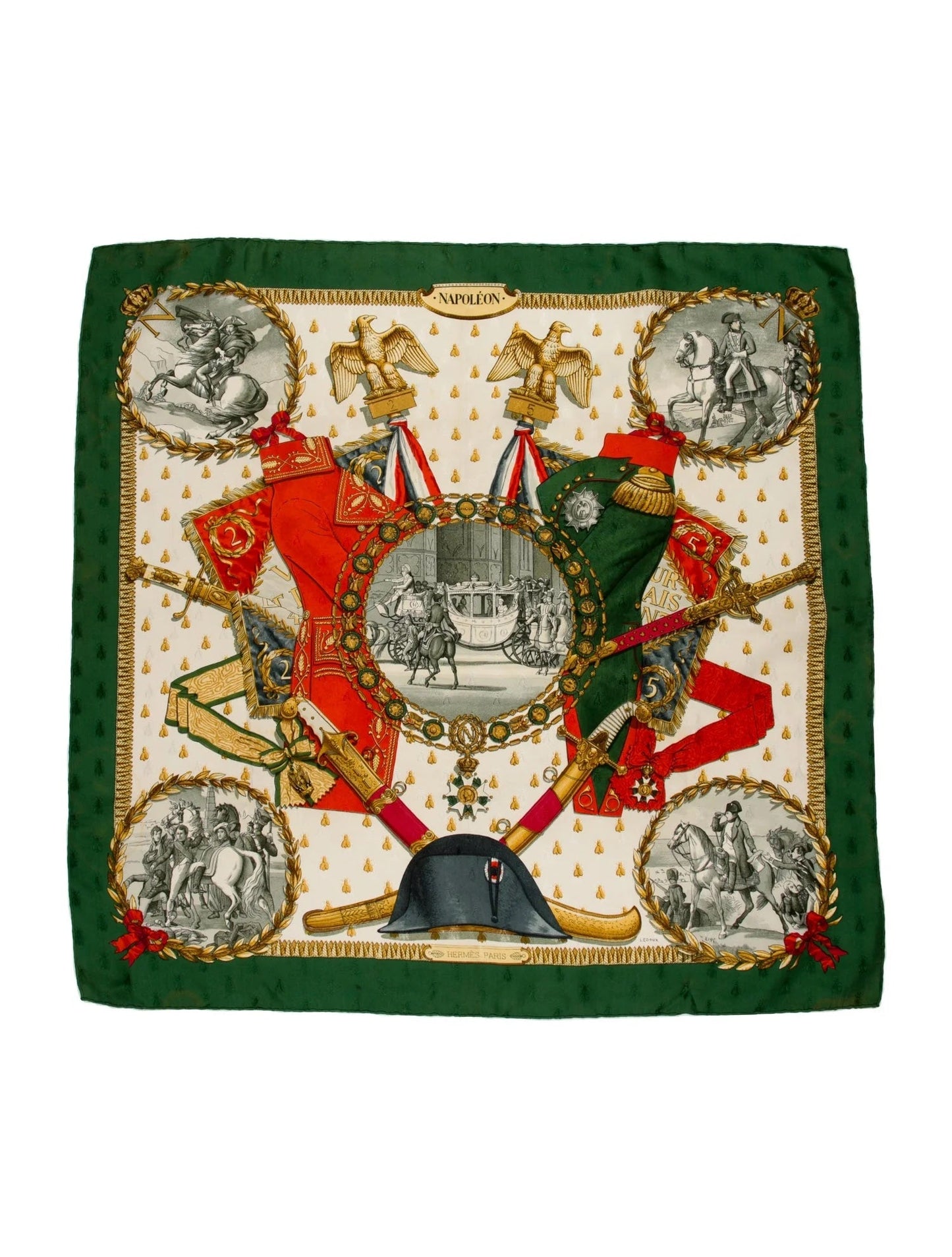 HERMÈS NAPOLEON JACQUARD BY PHILIPPE LEDOUX SILK SCARF