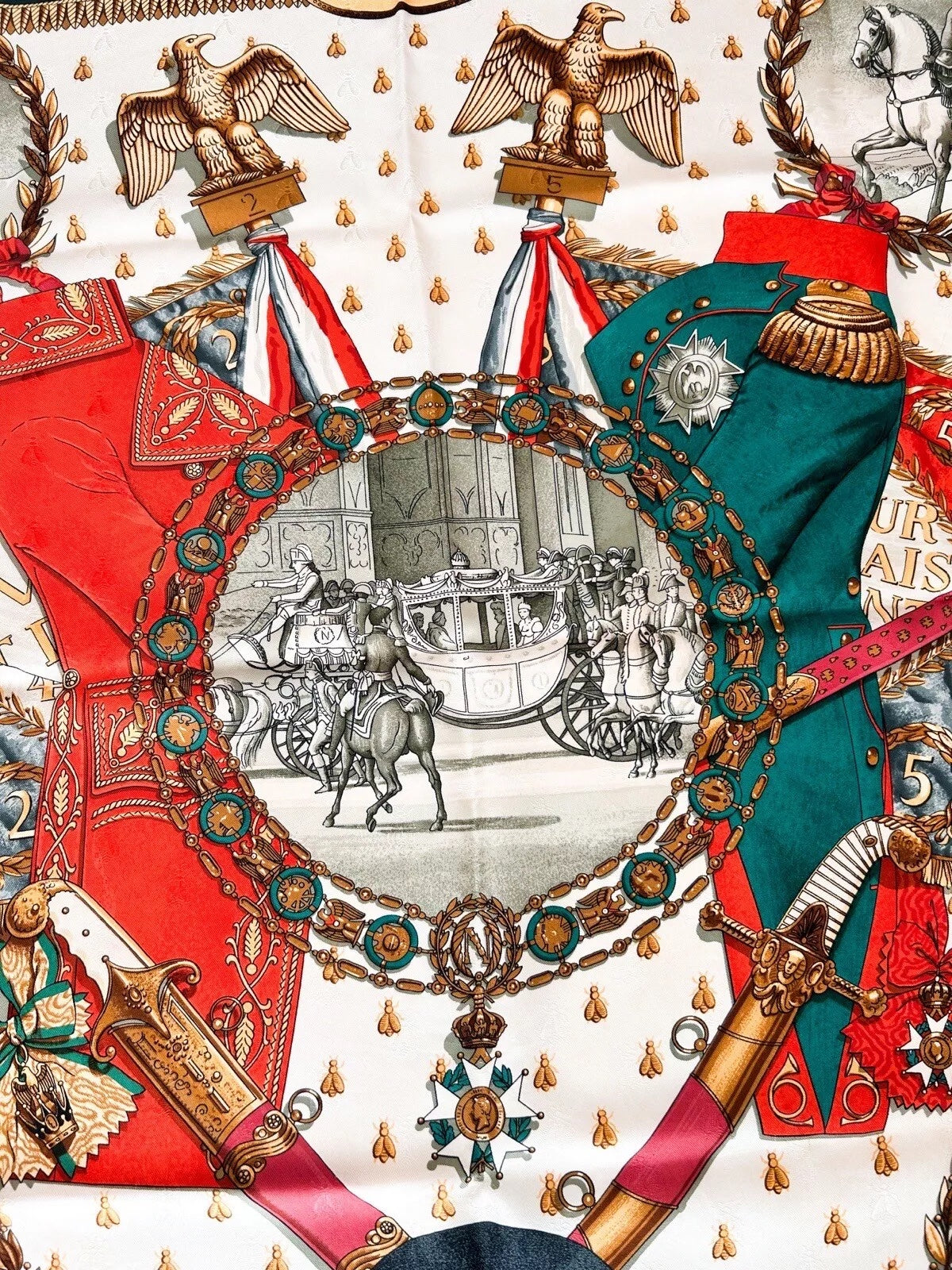 HERMÈS NAPOLEON JACQUARD BY PHILIPPE LEDOUX SILK SCARF