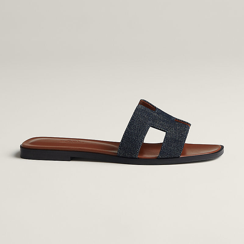 HERMÈS DENIM ORAN SANDALS
