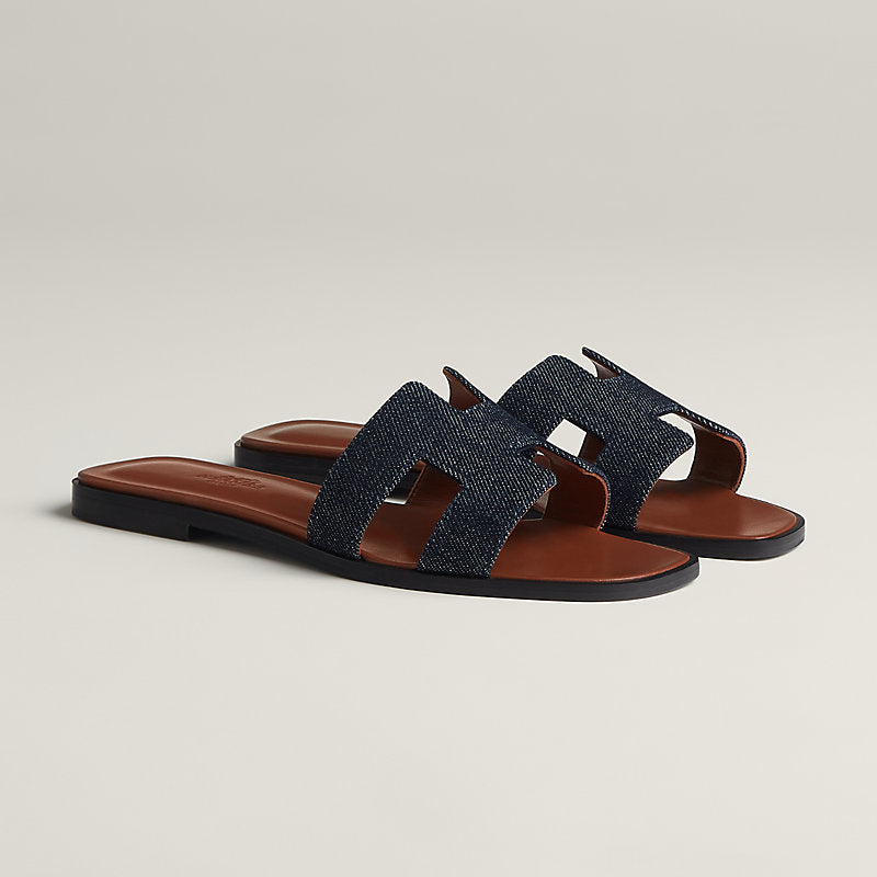 HERMÈS DENIM ORAN SANDALS