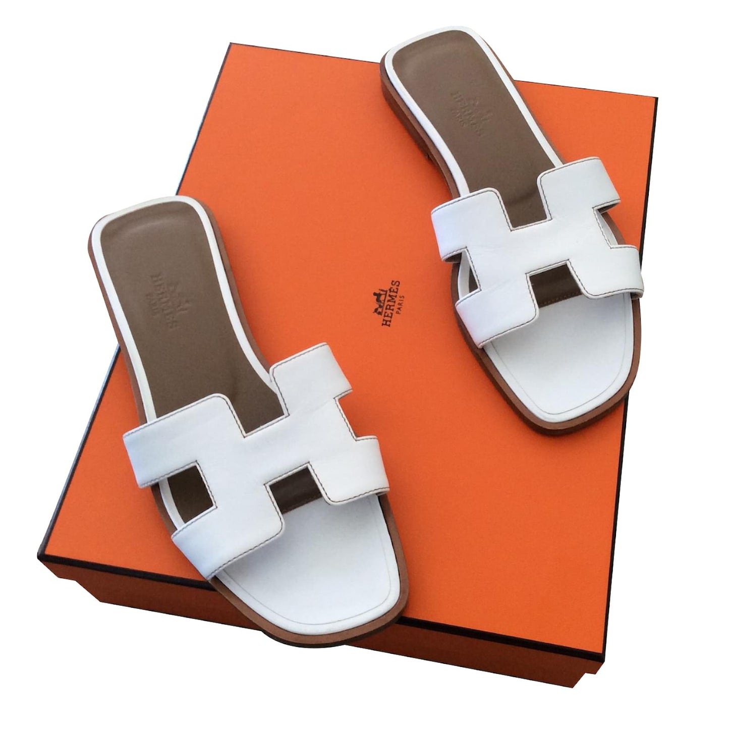 HERMÈS LEATHER ORAN SANDALS MULES