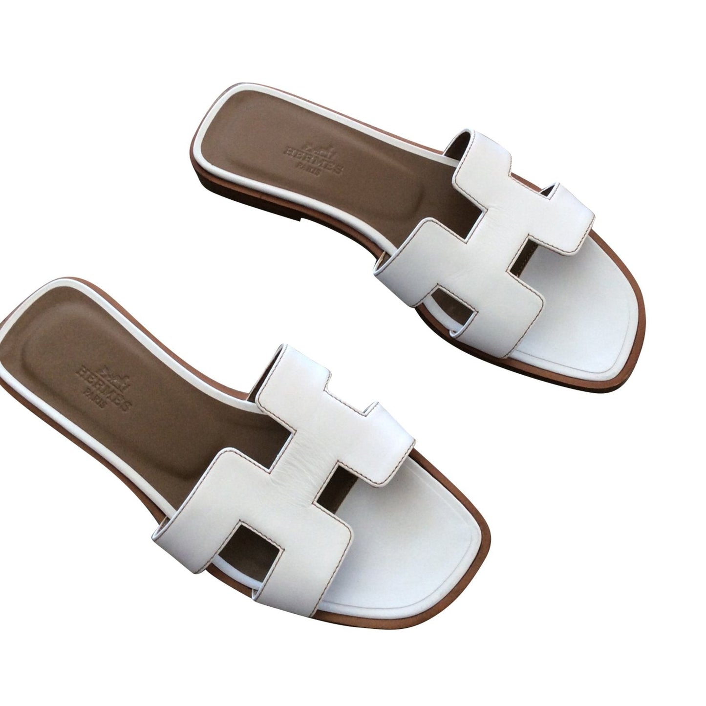 HERMÈS LEATHER ORAN SANDALS MULES