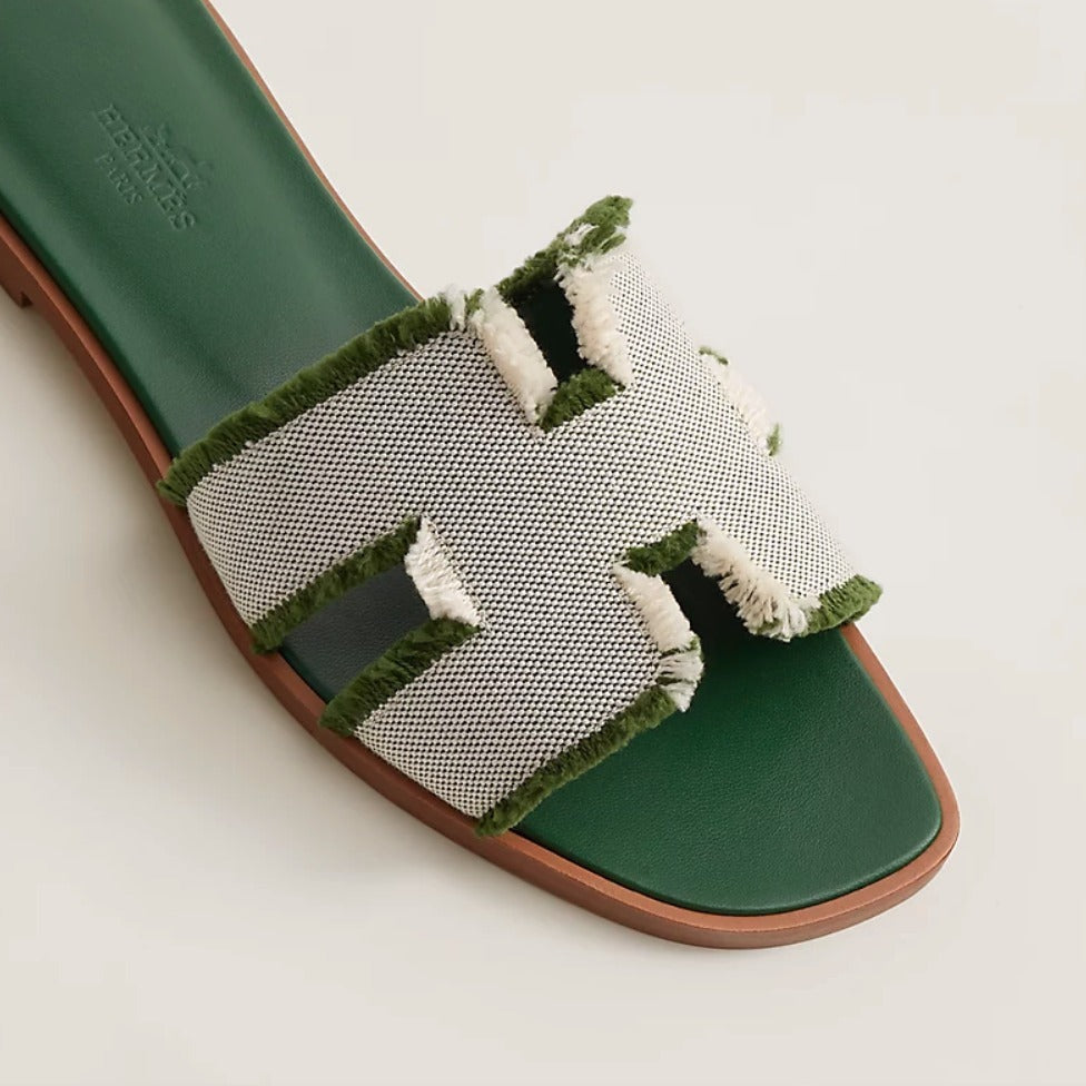 HERMÈS ORAN SANDALS BLENDED FABRIC