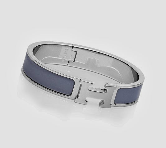 HERMÈS CLIC CLAC H ENAMEL PALLADIUM PLATED BRACELET PM