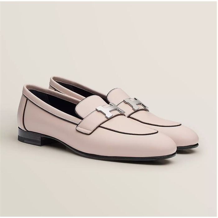 HERMÈS LADIES PARIS LOAFERS IN PALE PINK