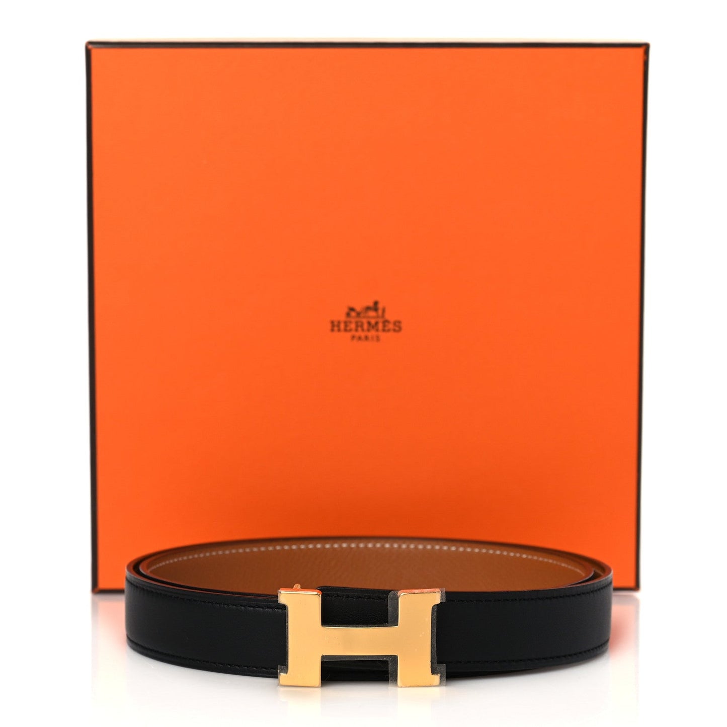 HERMÈS CONSTANCE H REVERSIBLE LEATHER BELT
