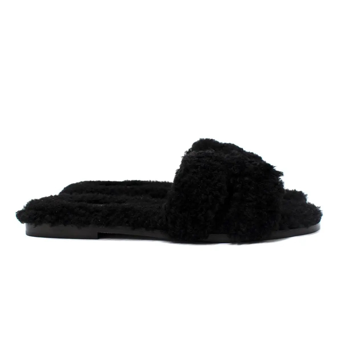 HERMÈS SHEARLING ORAN SANDALS