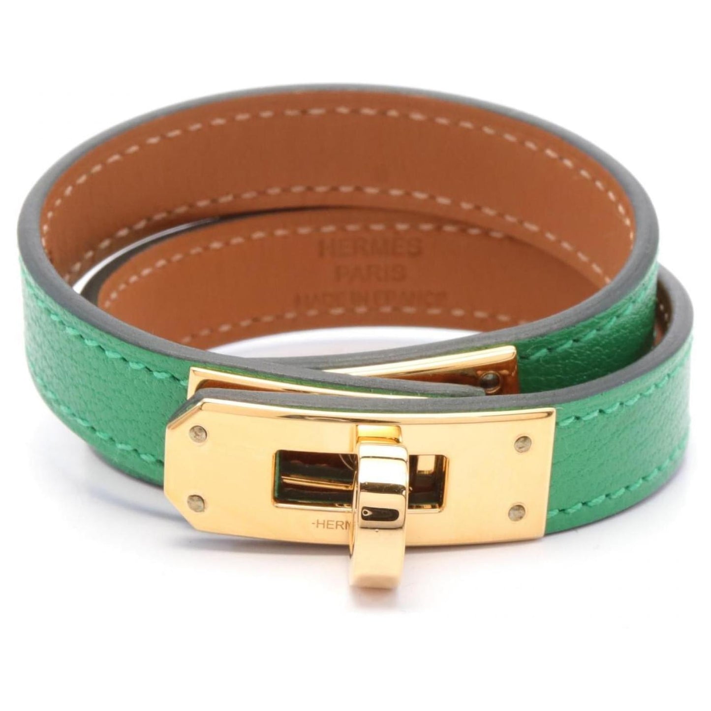 HERMÈS KELLY DOUBLE TOUR SWIFT LEATHER BRACELET