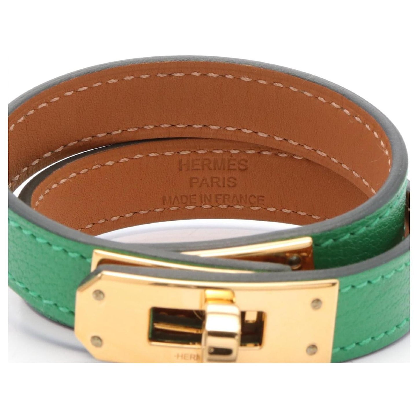 HERMÈS KELLY DOUBLE TOUR SWIFT LEATHER BRACELET