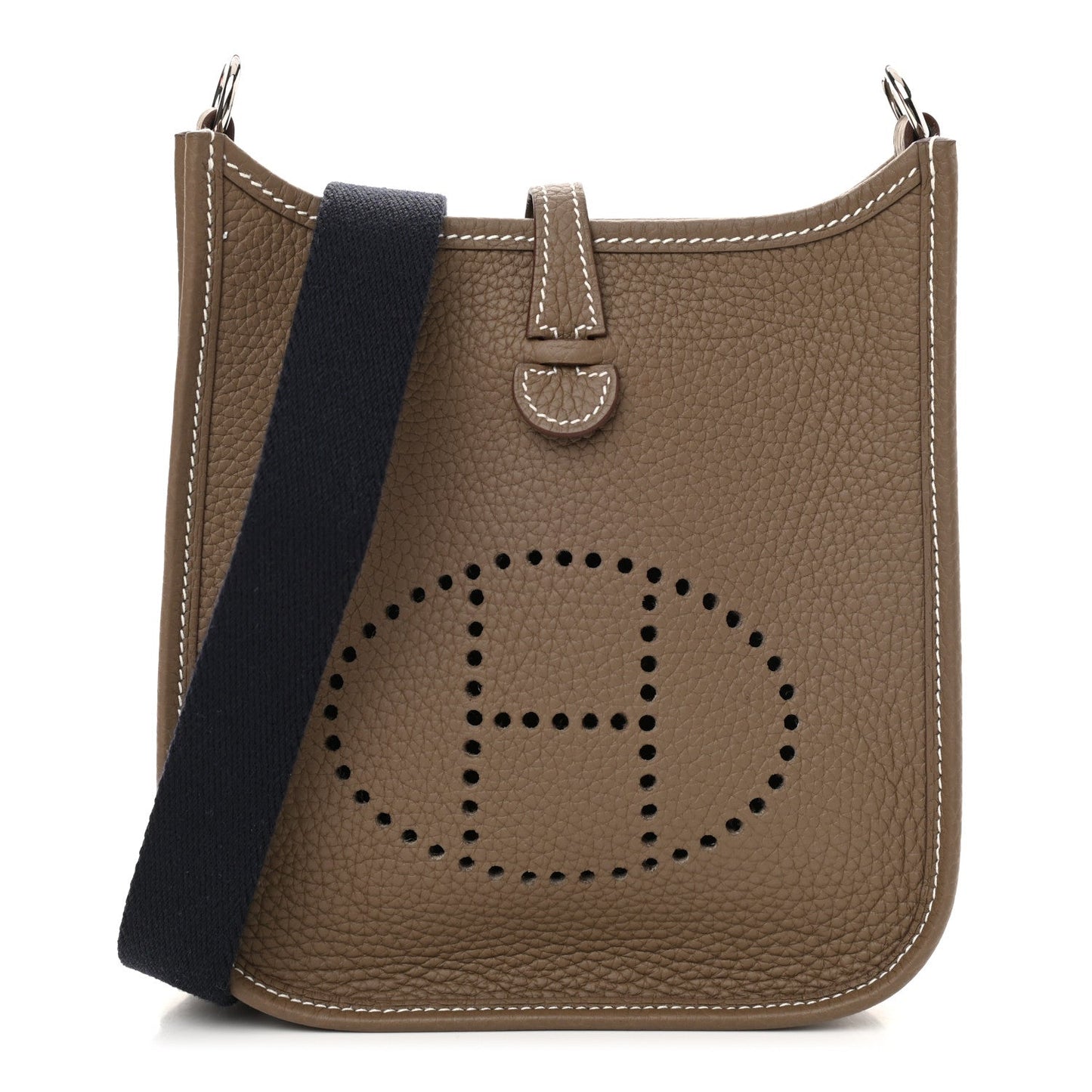 HERMÈS TAURILLON CLEMENCE AMAZONE EVELYNE TPM BAG  ETOUPE BLEU INDIGO