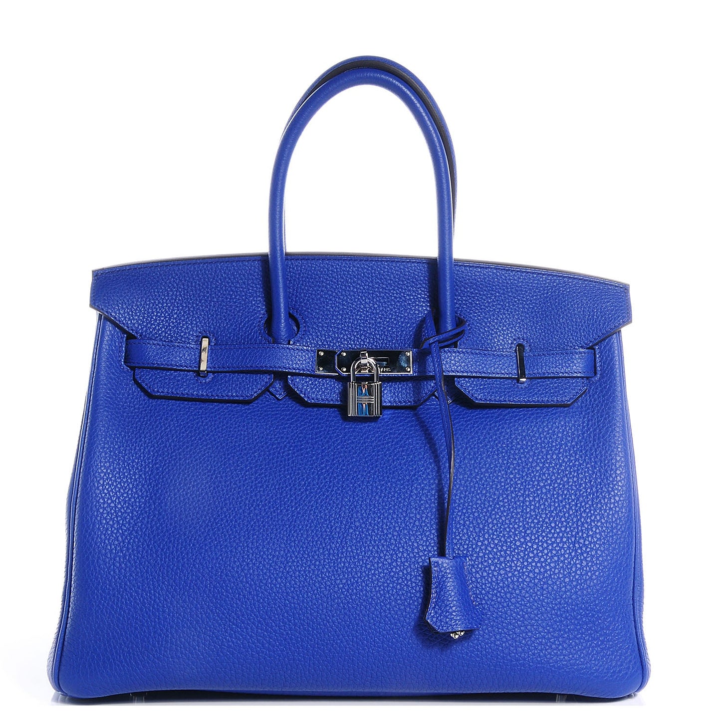 HERMÈS TOGO LEATHER BIRKIN 35 HANDBAG IN BLEU ELECTRIQUE