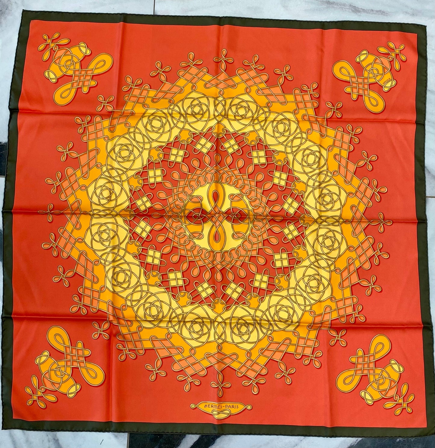 HERMÈS VINCI BY FRANCOISE HERON TWILL SILK SCARF
