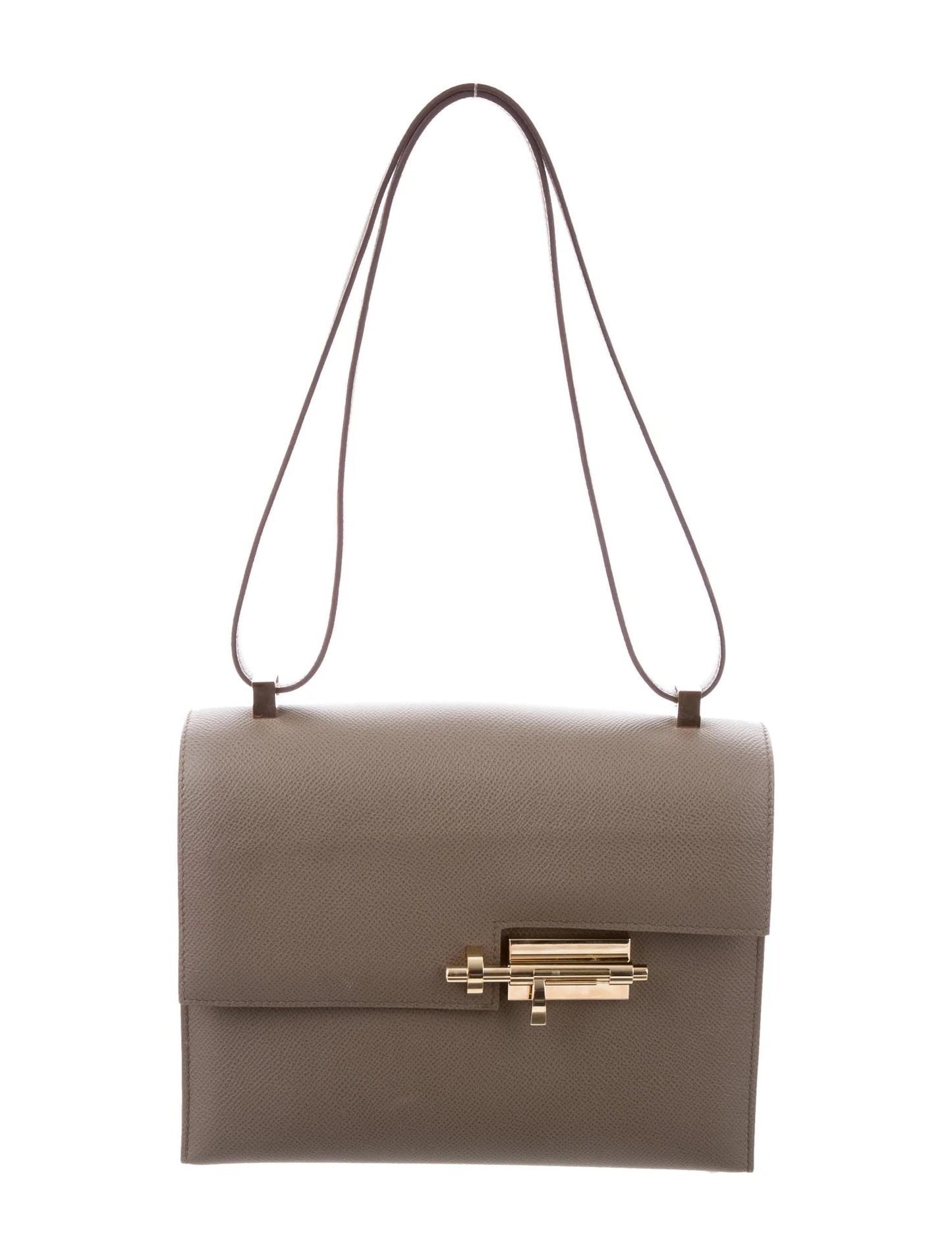 HERMÈS VERROU 21 EPSOM LEATHER SHOULDER BAG ETAIN