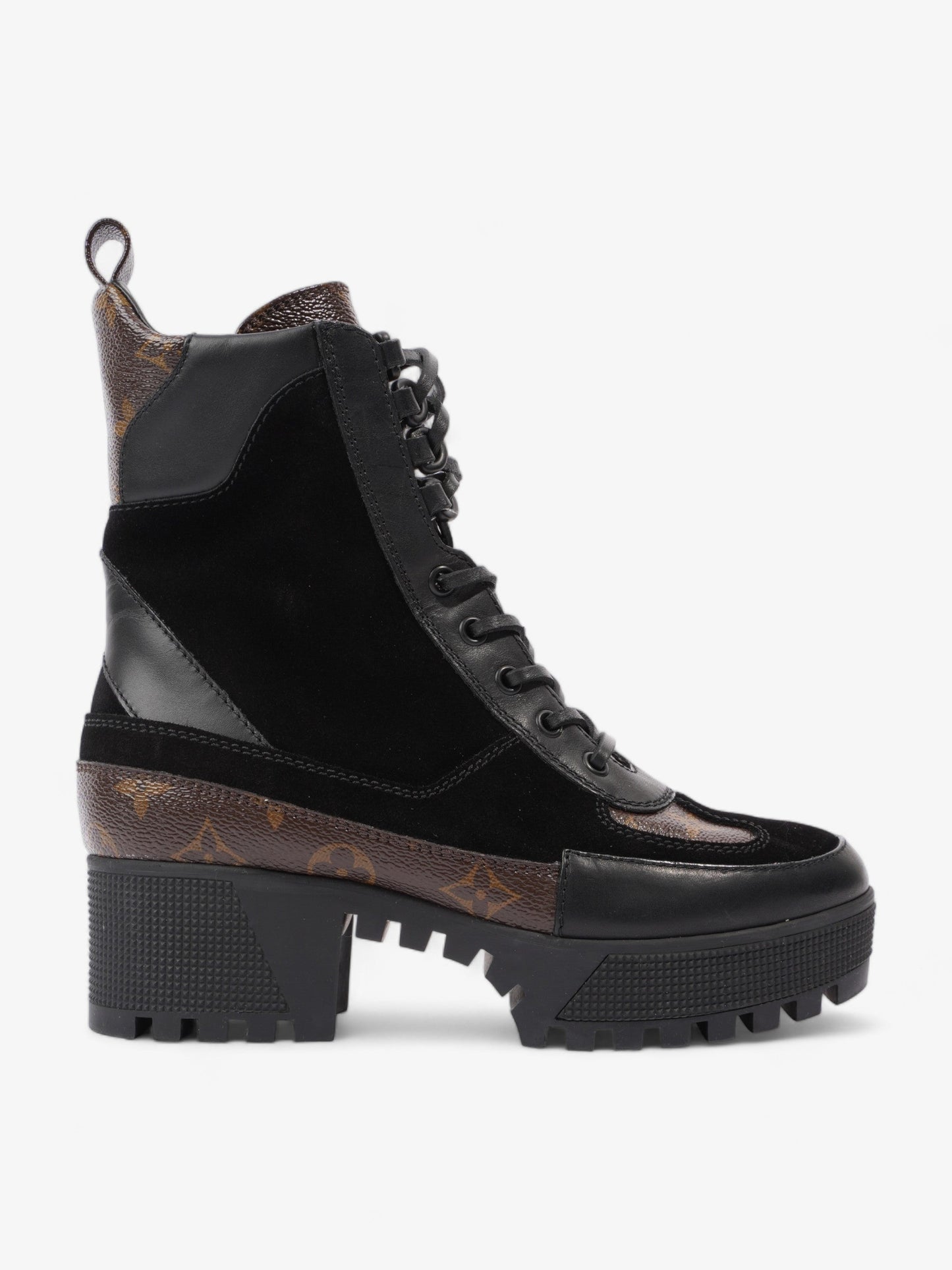 Louis Vuitton Laureate Desert Boots 50 Black / Brown Monogram Suede EU 37 UK 4
