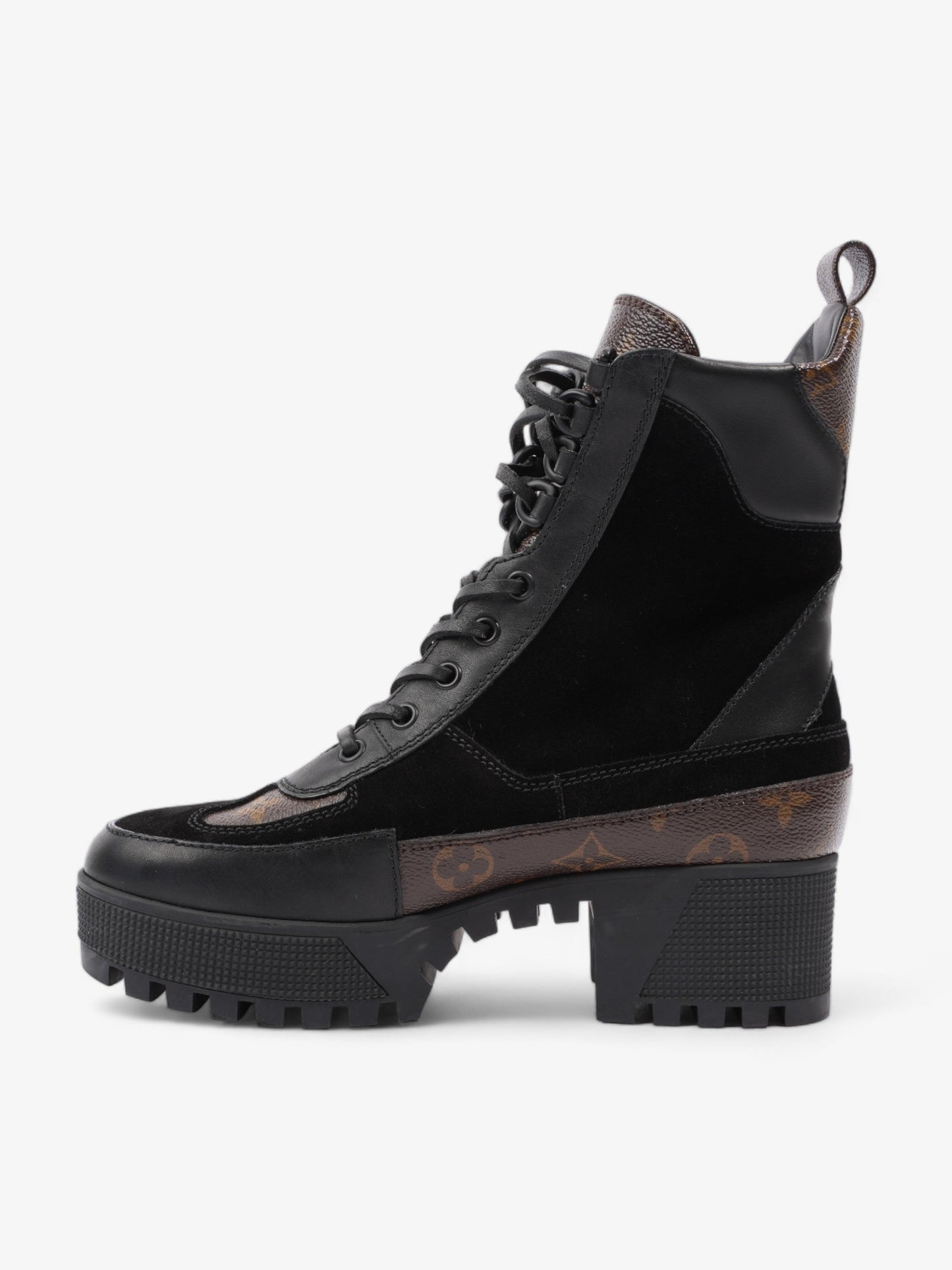 Louis Vuitton Laureate Desert Boots 50 Black / Brown Monogram Suede EU 37 UK 4