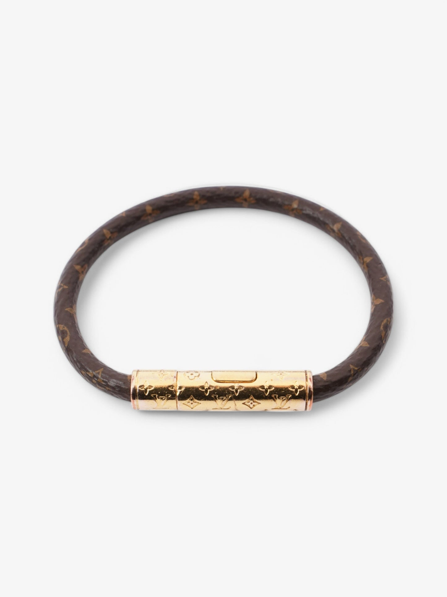Louis Vuitton Leather Bracelet Monogram Coated Canvas