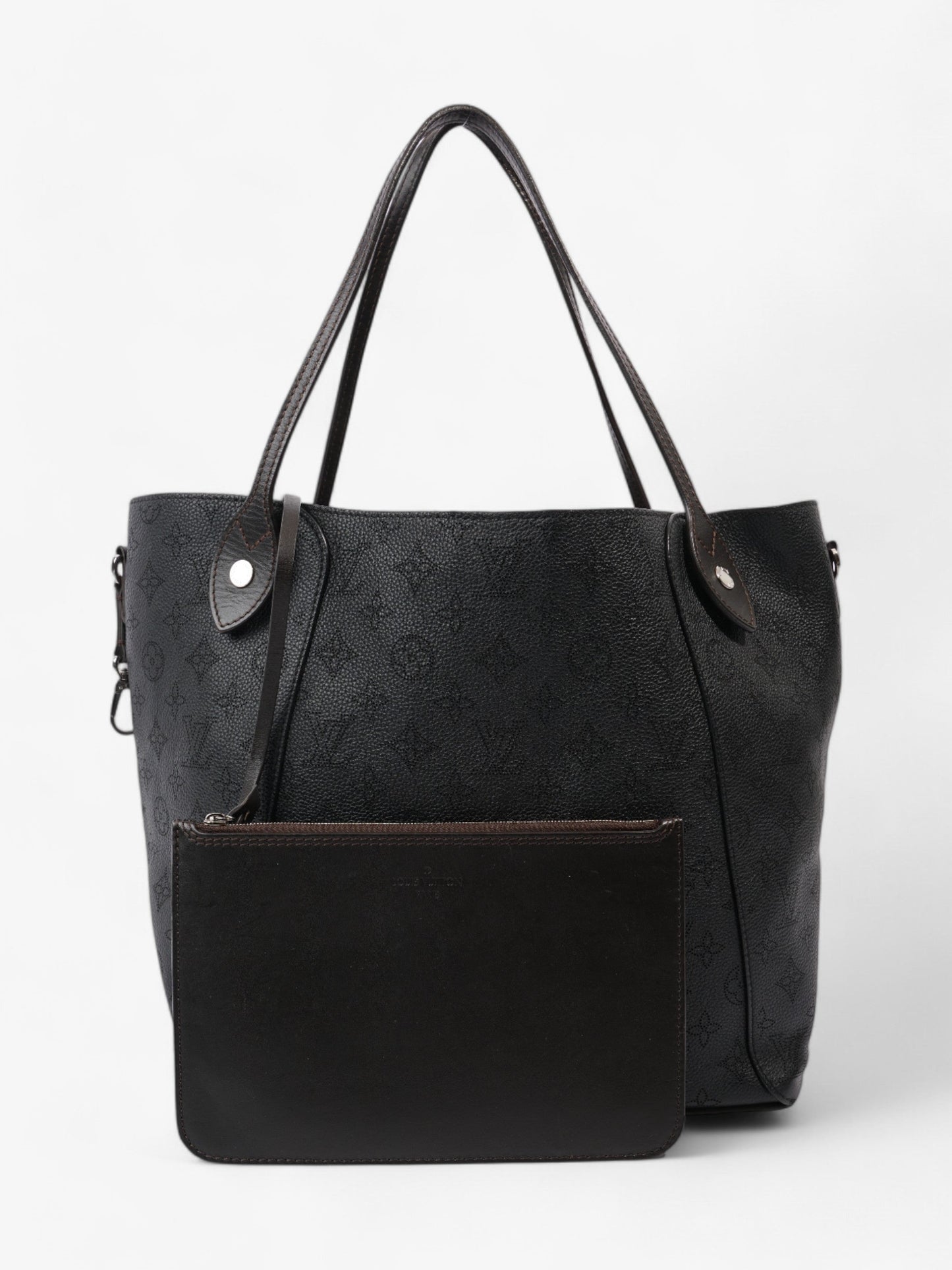 Louis Vuitton Hina Monogram Mahina / Black Calfskin Leather MM