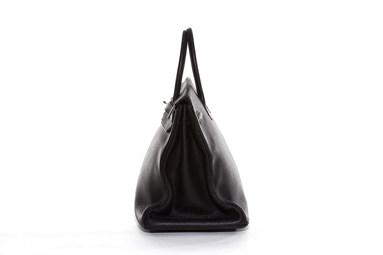 HERMÈS BIRKIN 40 CLEMENCE LEATHER PALLADIUM HARDWARE