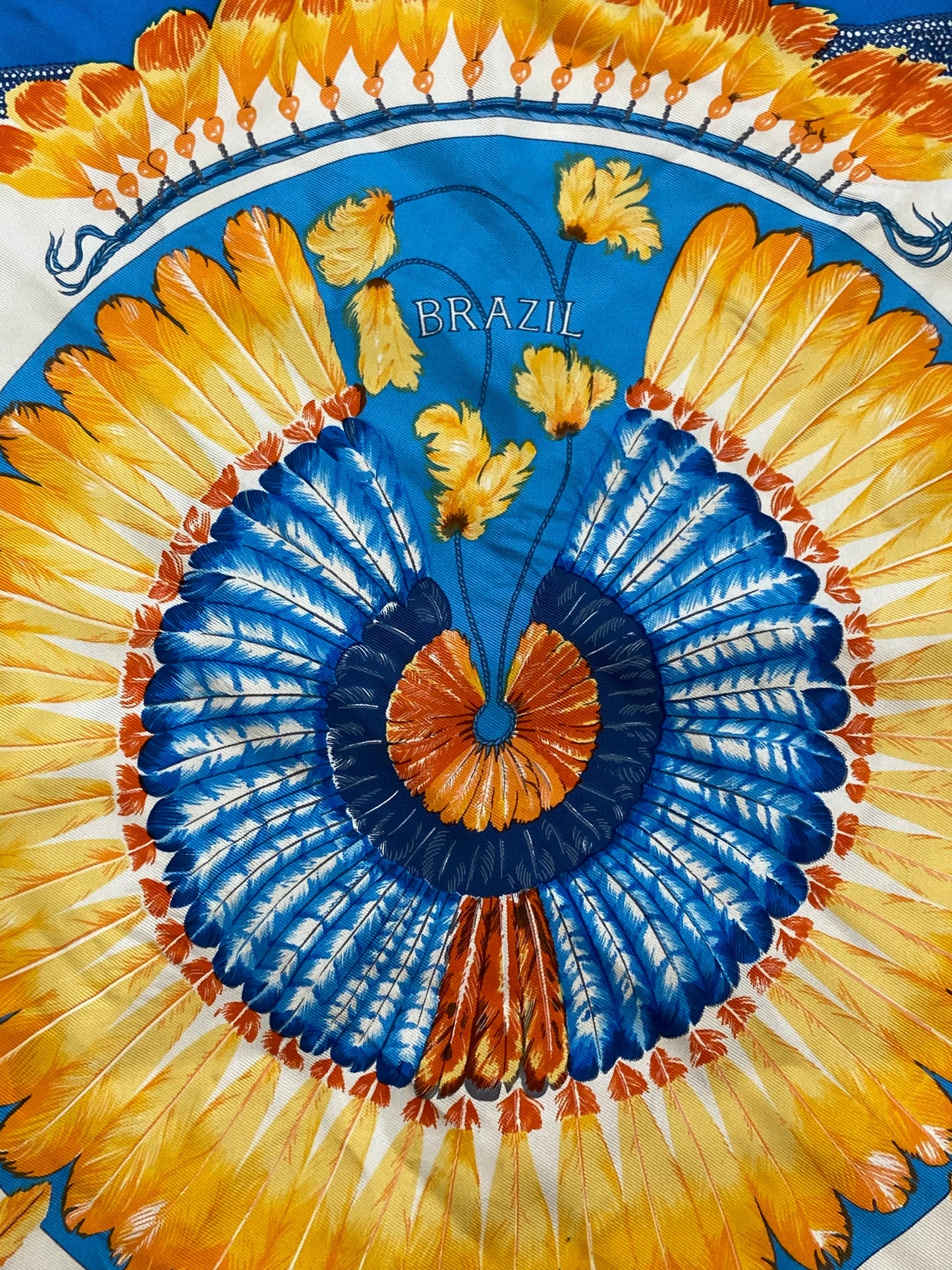 HERMÈS BRAZIL VINTAGE SILK SCARF