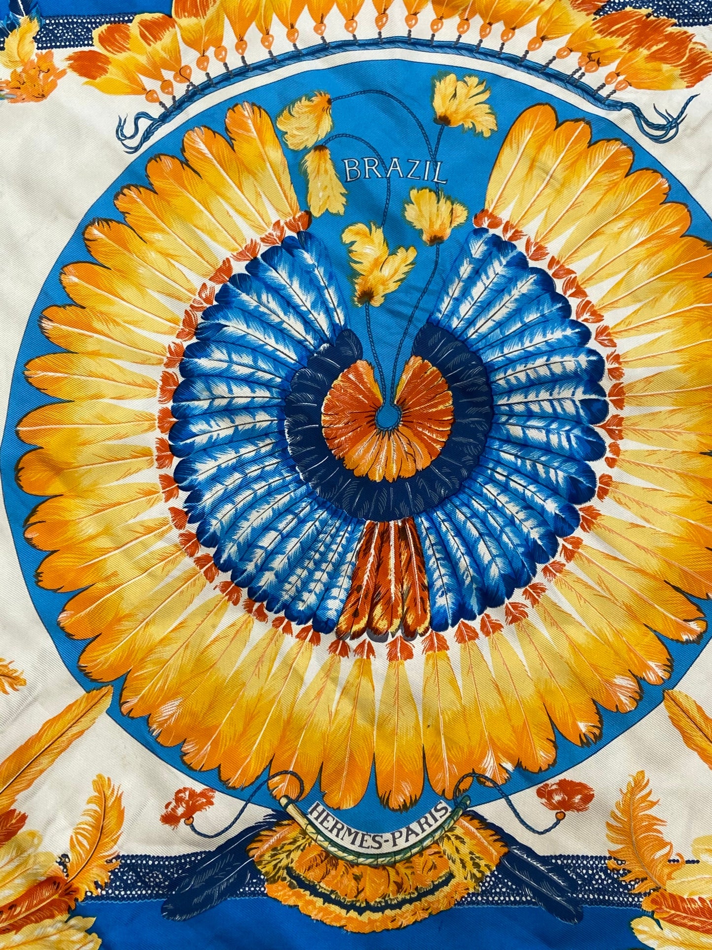 HERMÈS BRAZIL VINTAGE SILK SCARF