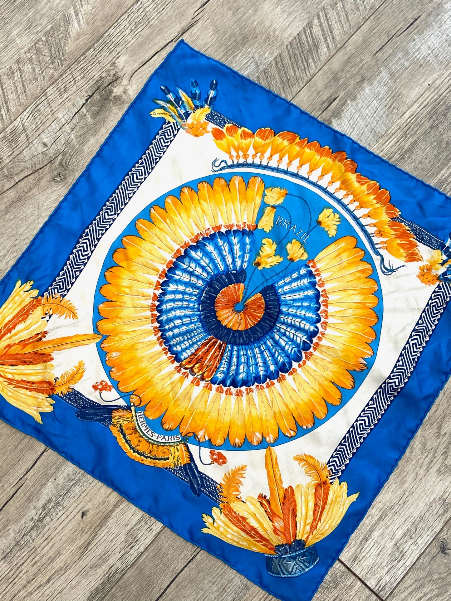 HERMÈS BRAZIL VINTAGE SILK SCARF