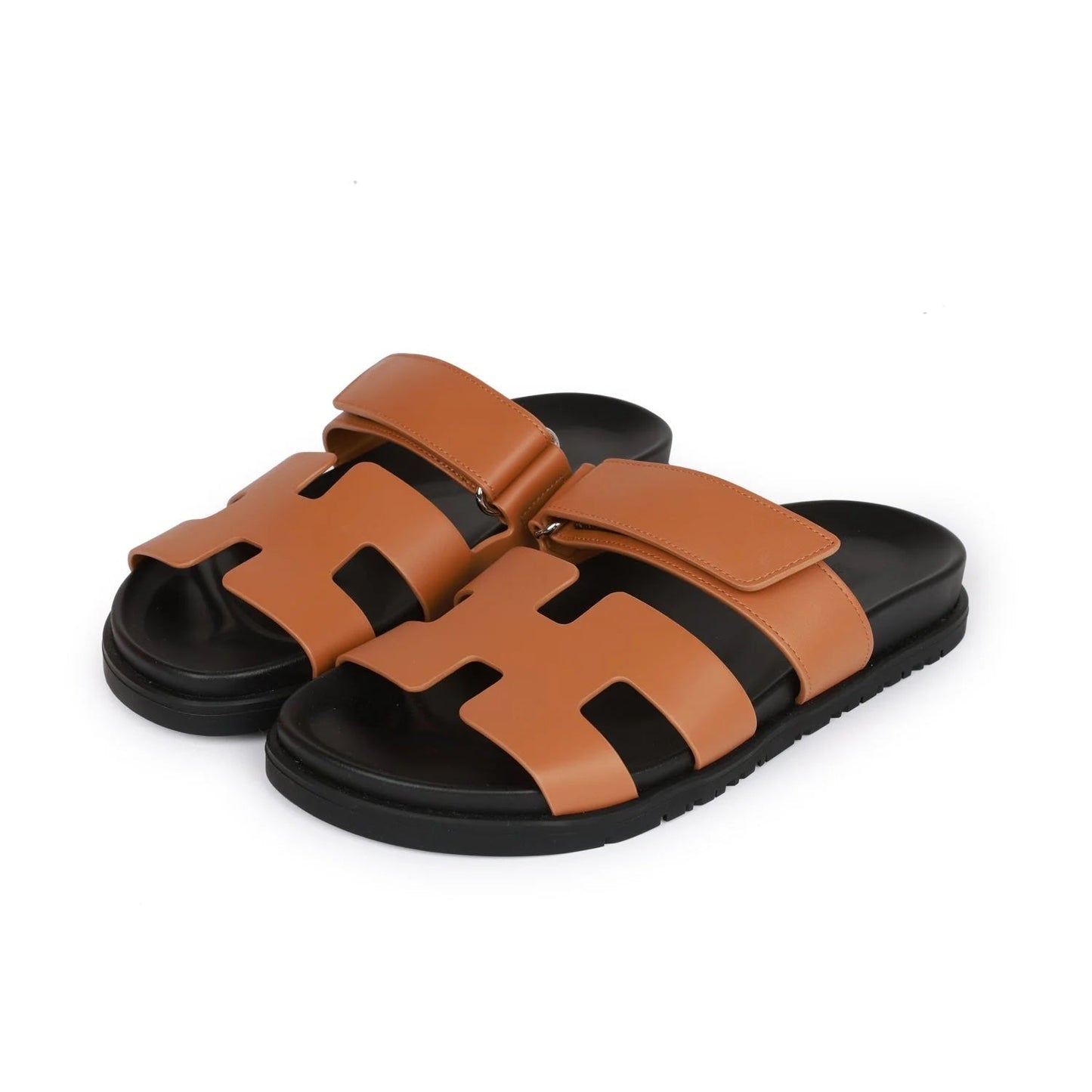 HERMÈS CALFSKIN LEATHER CHYPRE MULES