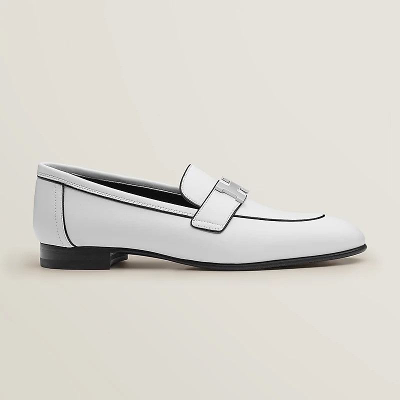 HERMÈS LADIES PARIS CALFSKIN LEATHER LOAFERS