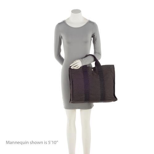 Luxury Hermes Canvas Herline MM Tote (SHF-23550)