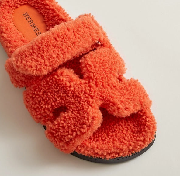 HERMÈS CHYPRE TECHNO WOOLSKIN SANDALS