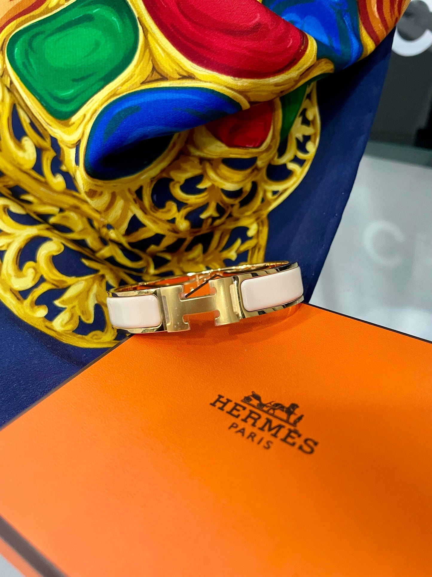 HERMÈS CLIC H BRACELET PM CREAM