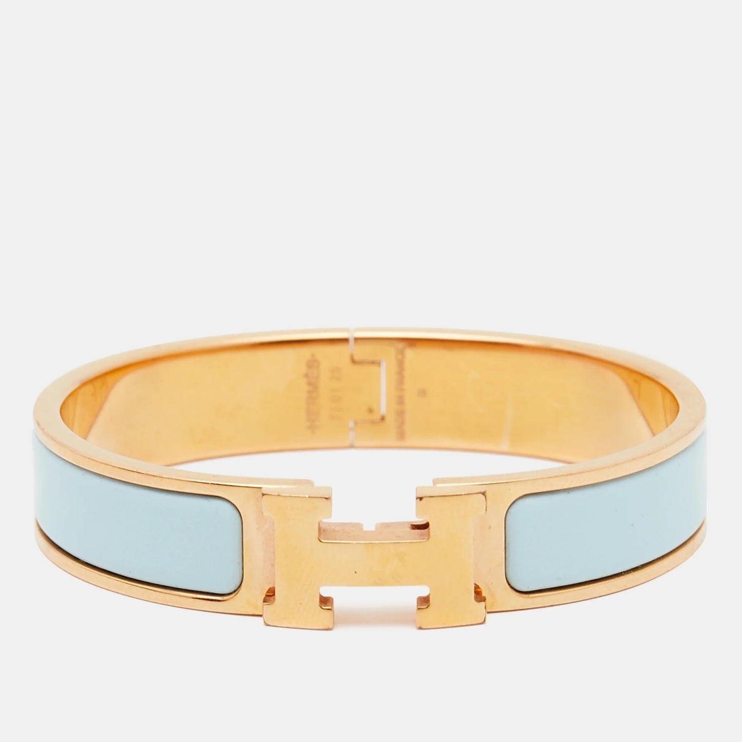 HERMÈS NARROW CLIC CLAC H ENAMEL BRACELET