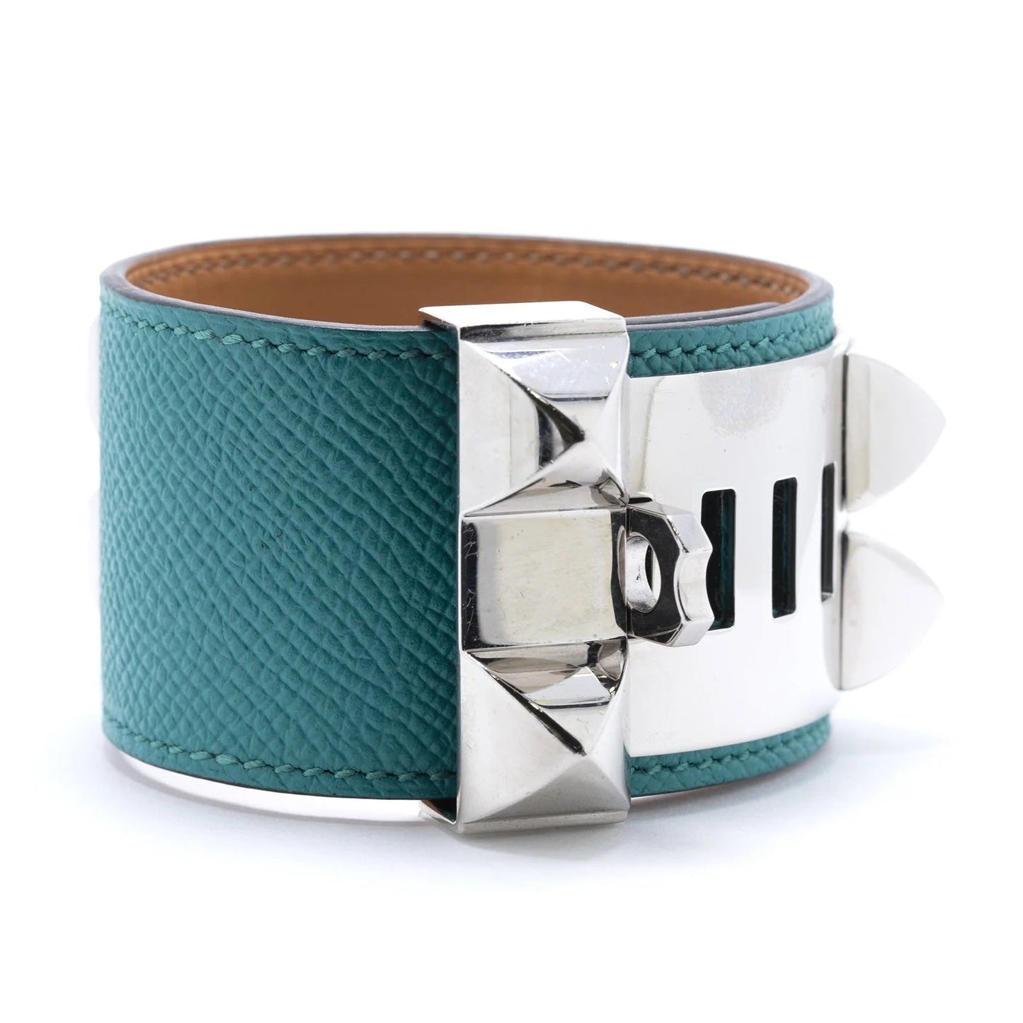 HERMÈS COLLIER DE CHIEN CUFF EPSOM LEATHER BRACELET