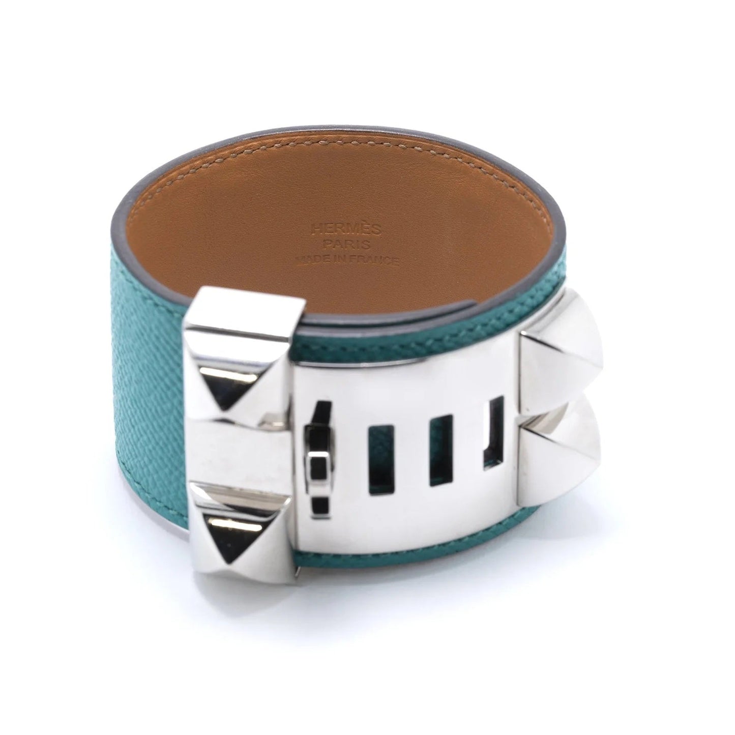 HERMÈS COLLIER DE CHIEN CUFF EPSOM LEATHER BRACELET