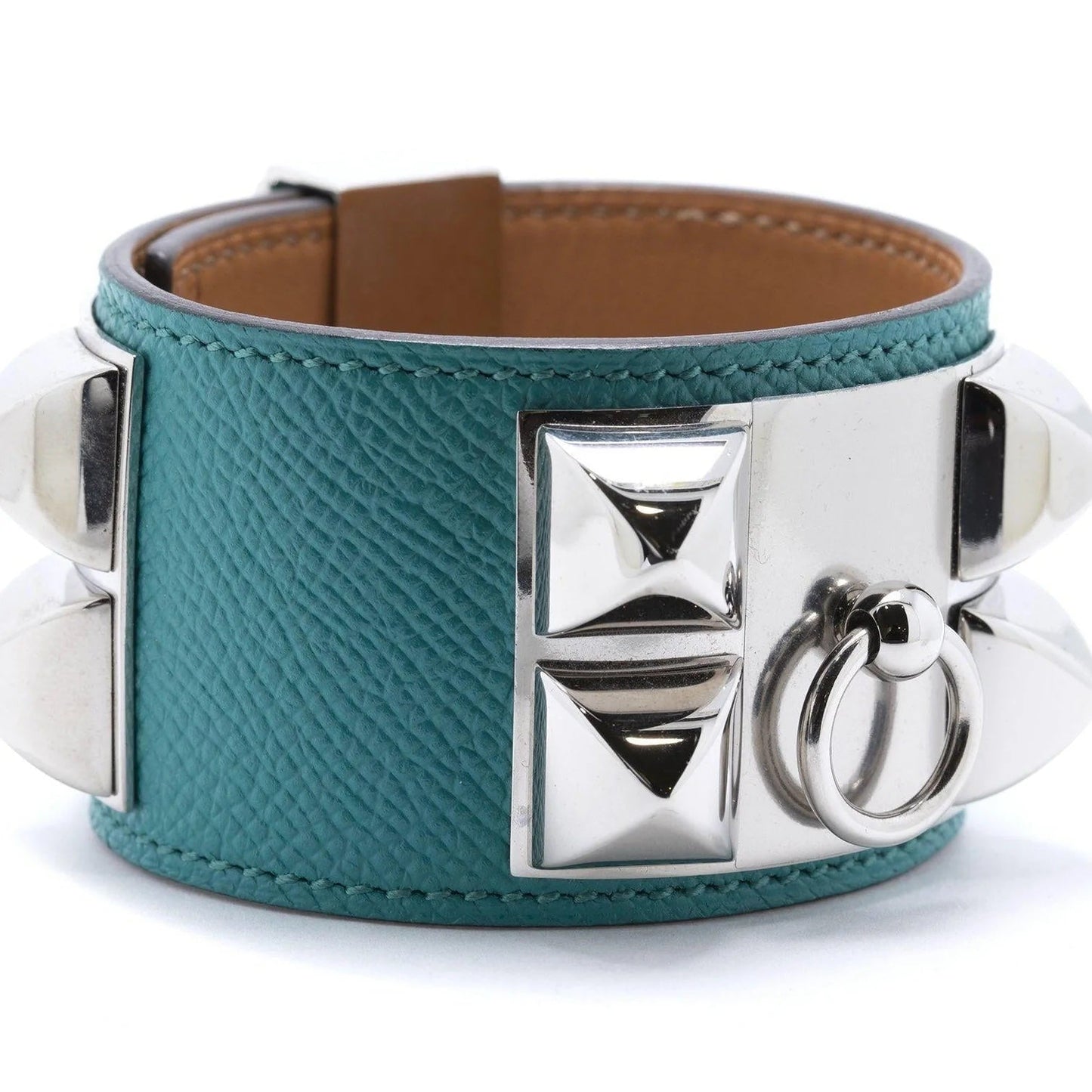 HERMÈS COLLIER DE CHIEN CUFF EPSOM LEATHER BRACELET