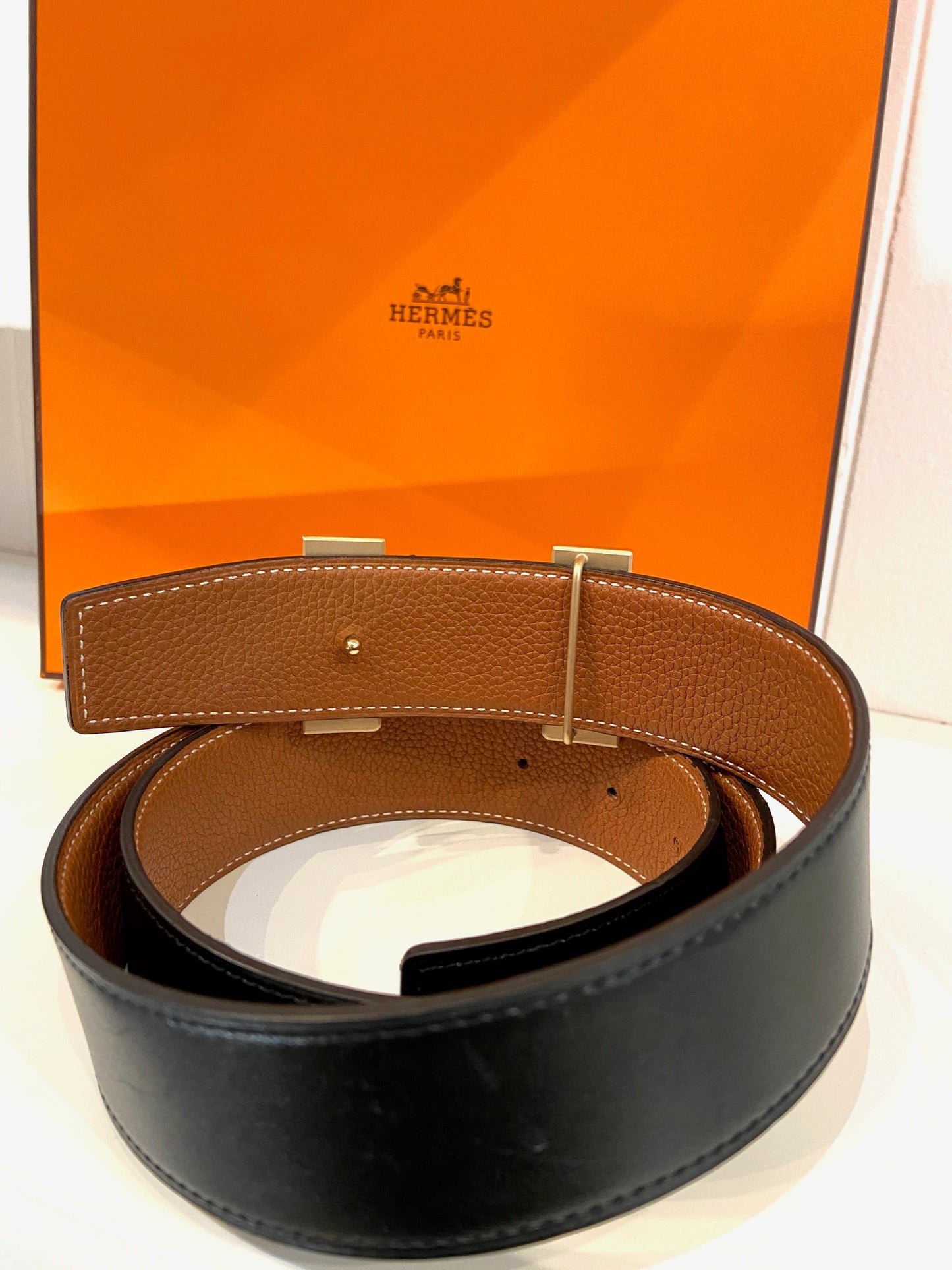 HERMÈS  CONSTANCE H REVERSIBLE BELT