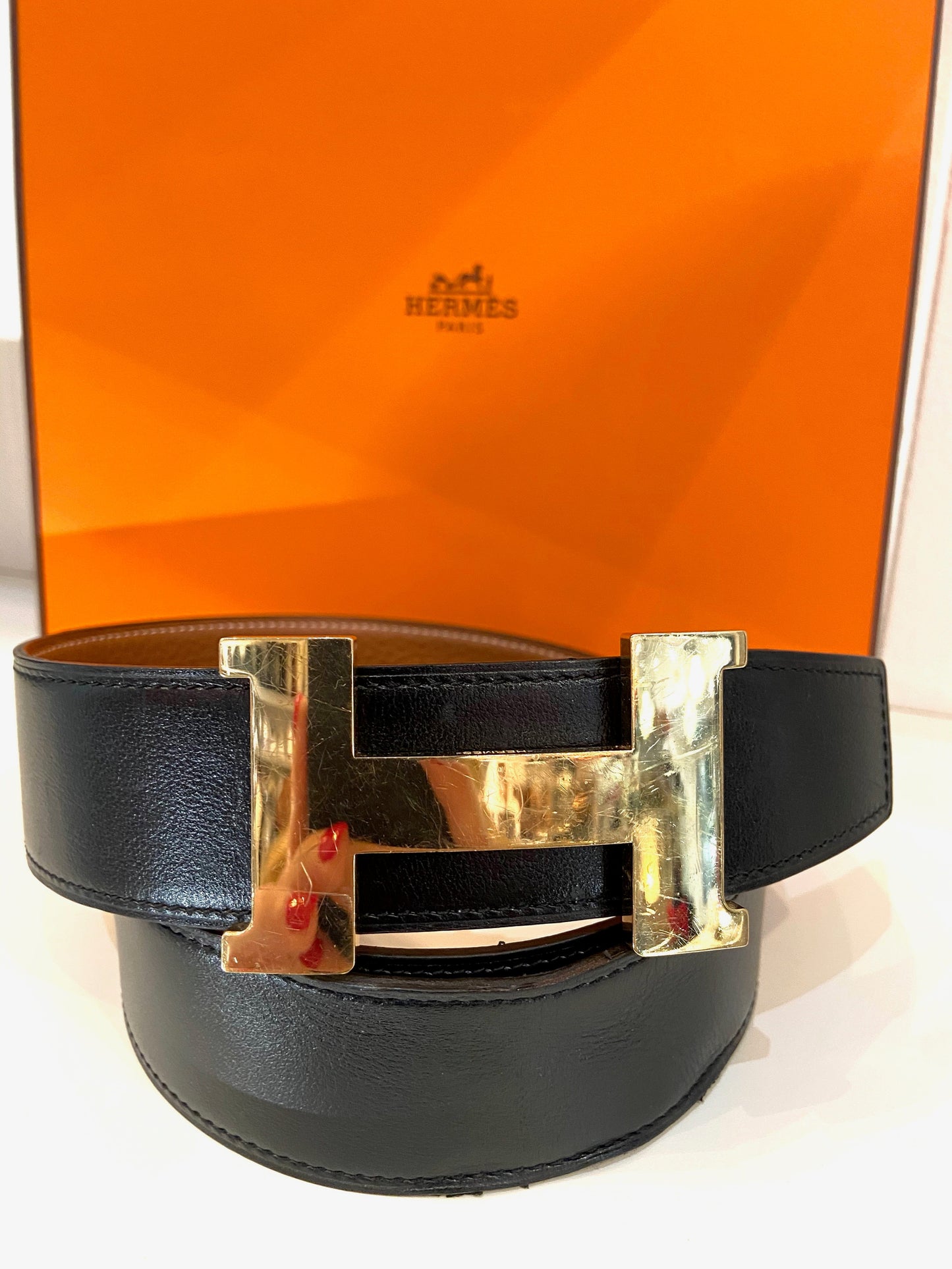 HERMÈS  CONSTANCE H REVERSIBLE BELT
