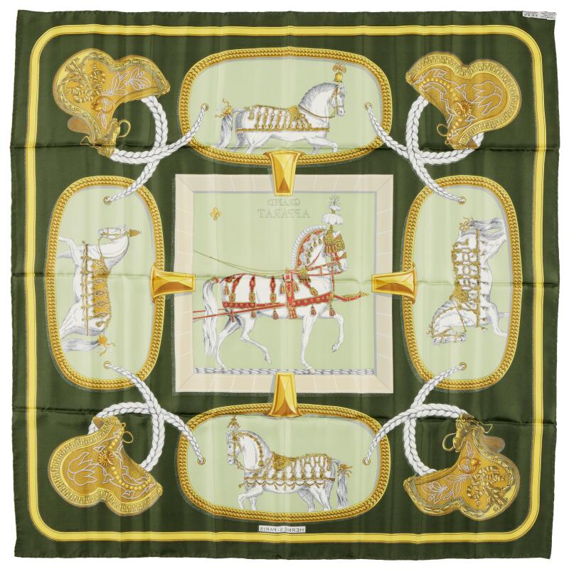 HERMÈS LES CARRÉS DE TOUJOURS “GRAND APPARAT” SILK SCARF