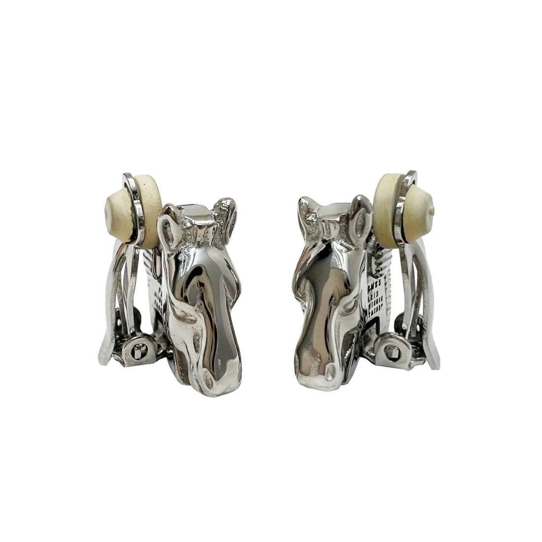 HERMÈS HORSE HEAD CLIP ON EARRINGS