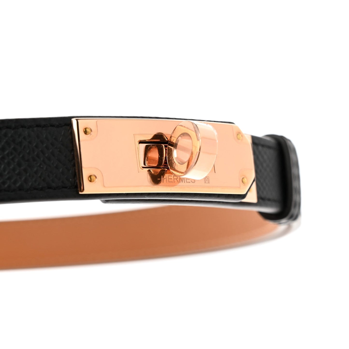 HERMÈS KELLY EPSOM CALFSKIN 18K ROSE GOLD PLATED BELT