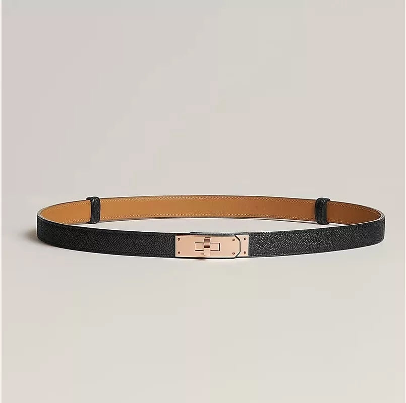 HERMÈS KELLY EPSOM CALFSKIN 18K ROSE GOLD PLATED BELT