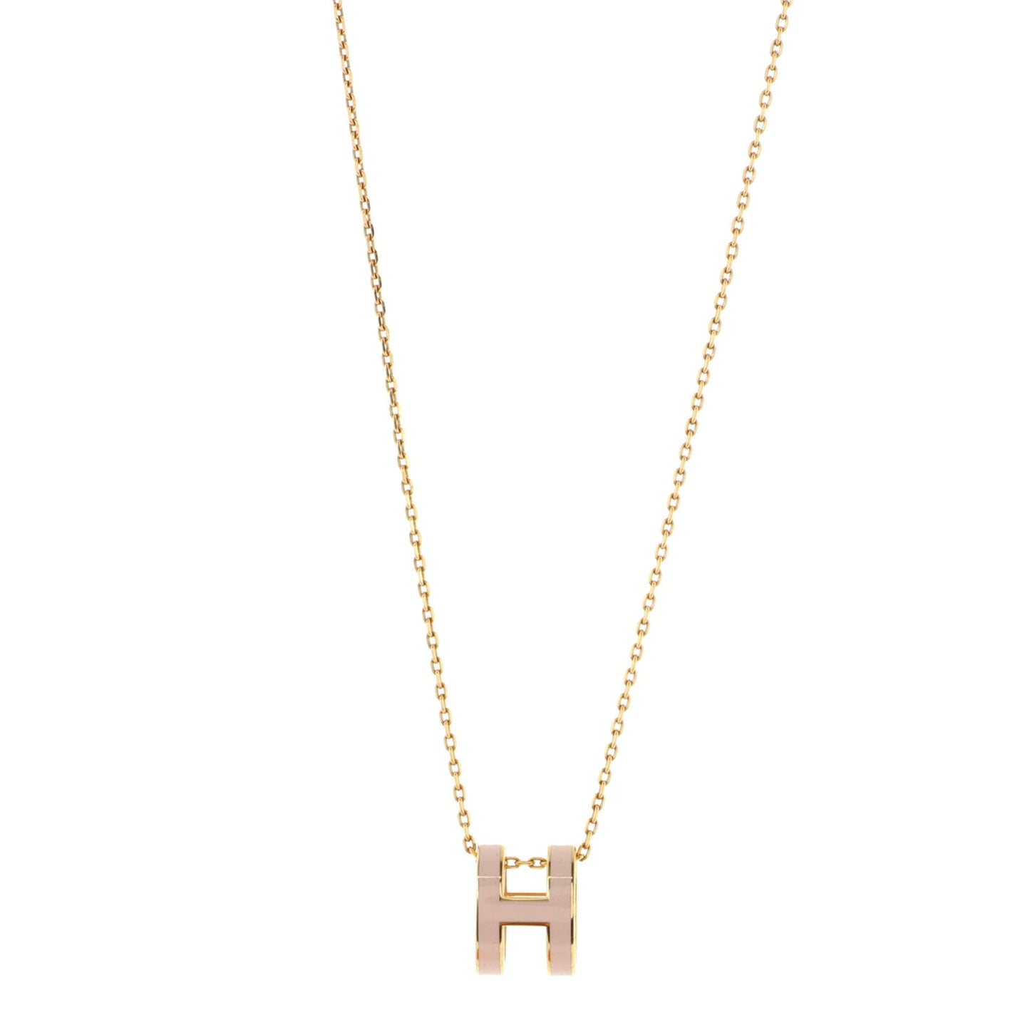 HERMÈS LACQUERED POP H PENDANT NECKLACE