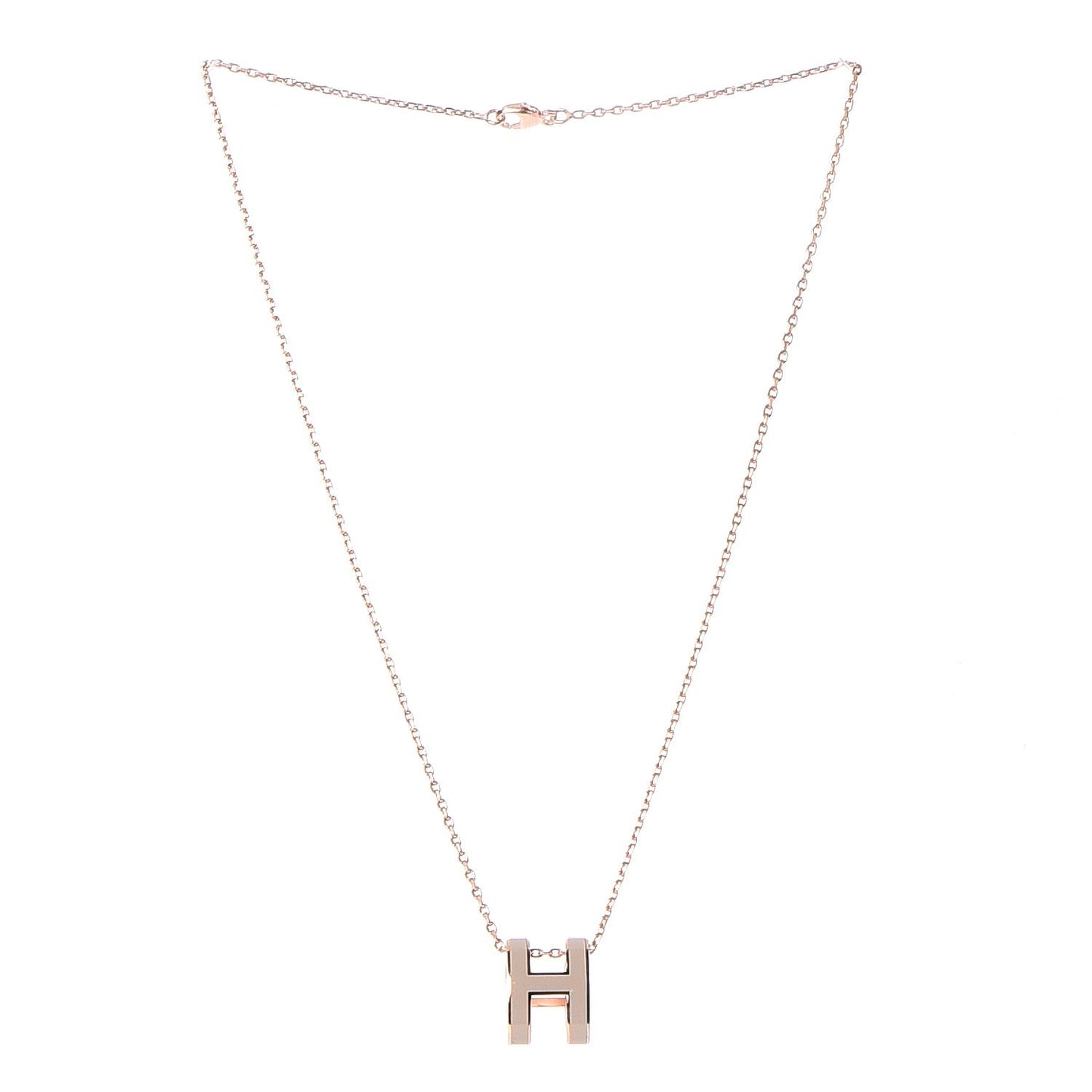 HERMÈS LACQUERED POP H PENDANT NECKLACE