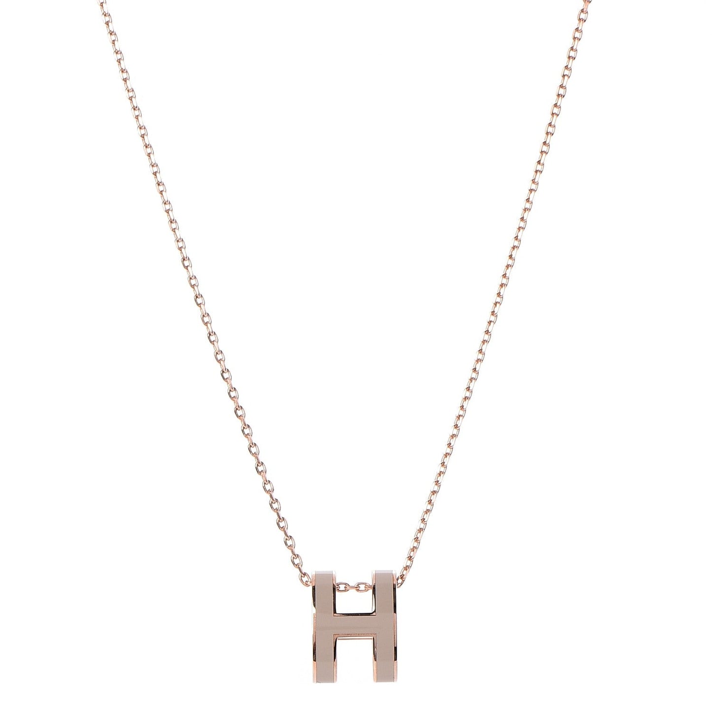HERMÈS LACQUERED POP H PENDANT NECKLACE