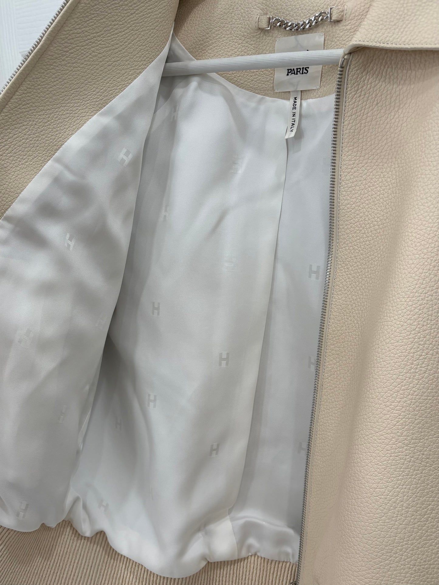 HERMÈS BIKER STYLE LEATHER JACKET