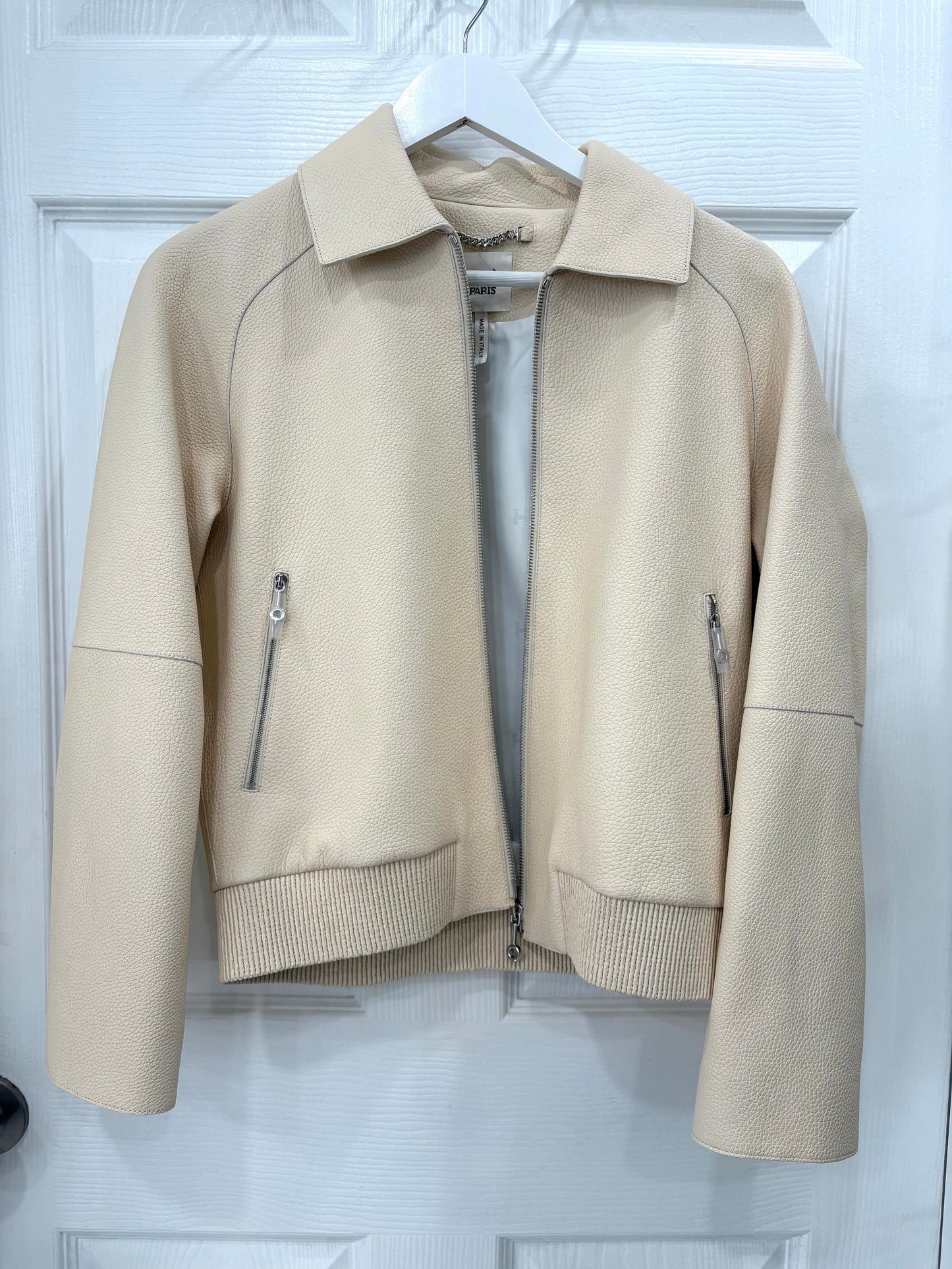 HERMÈS BIKER STYLE LEATHER JACKET