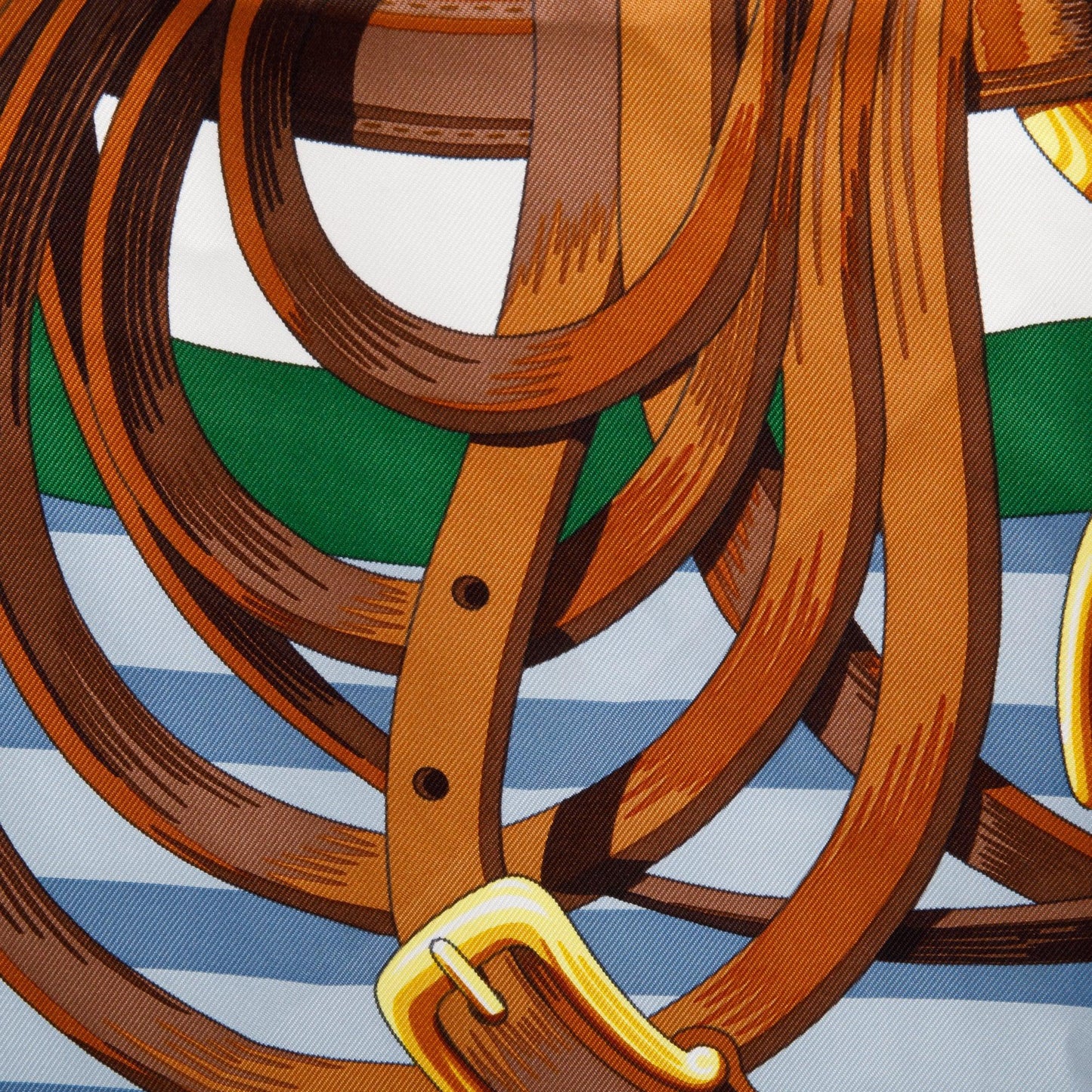 Hermes Multicolor 'Coaching Forever' Silk Scarf 90