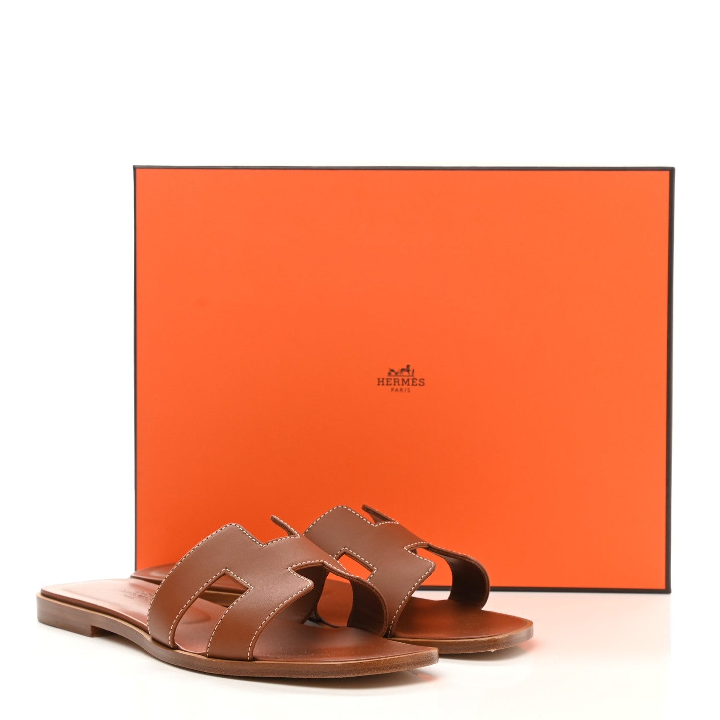 HERMÈS  LEATHER ORAN SANDALS
