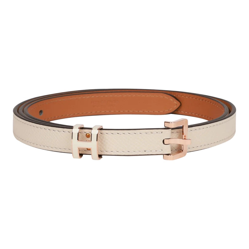 HERMÈS POP H 15MM BELT EPSOM ROSE GOLD