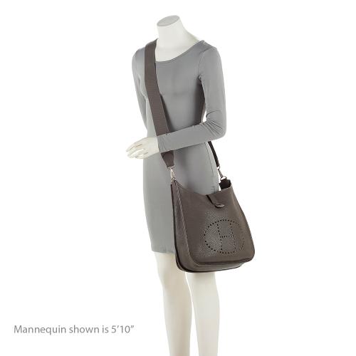 Luxury Hermes Taurillon Clemence Evelyne III PM Shoulder Bag (SHF-22515)